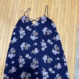 Navy and Floral Dress